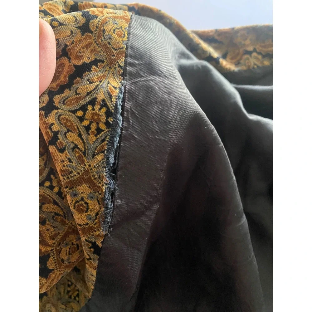 Vintage Velvet Burnout Paisley Kimono Jacket Womens Made‎ USA